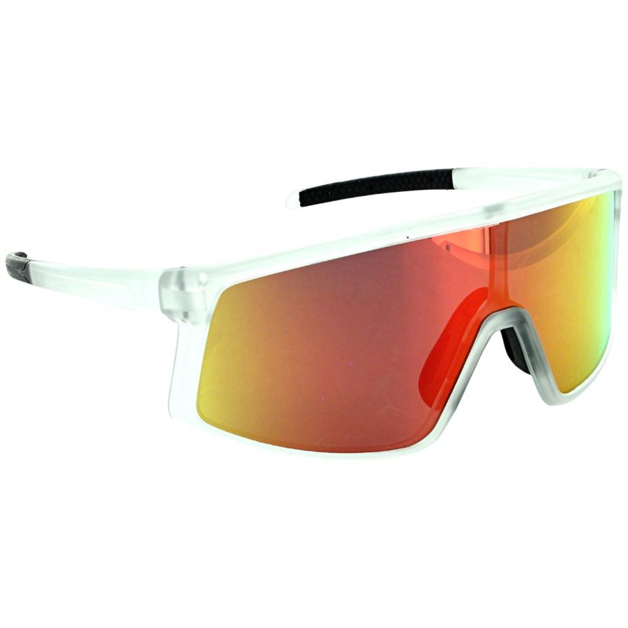 Gravel Cat Sunglasses - Matte Crystal Frost, Polarized Smoke Lens/Red Mirror