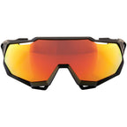 Speedtrap Sunglasses - Soft Tact Black, HiPER Red Multilayer Mirror Lens