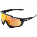 Speedtrap Sunglasses - Soft Tact Black, HiPER Red Multilayer Mirror Lens