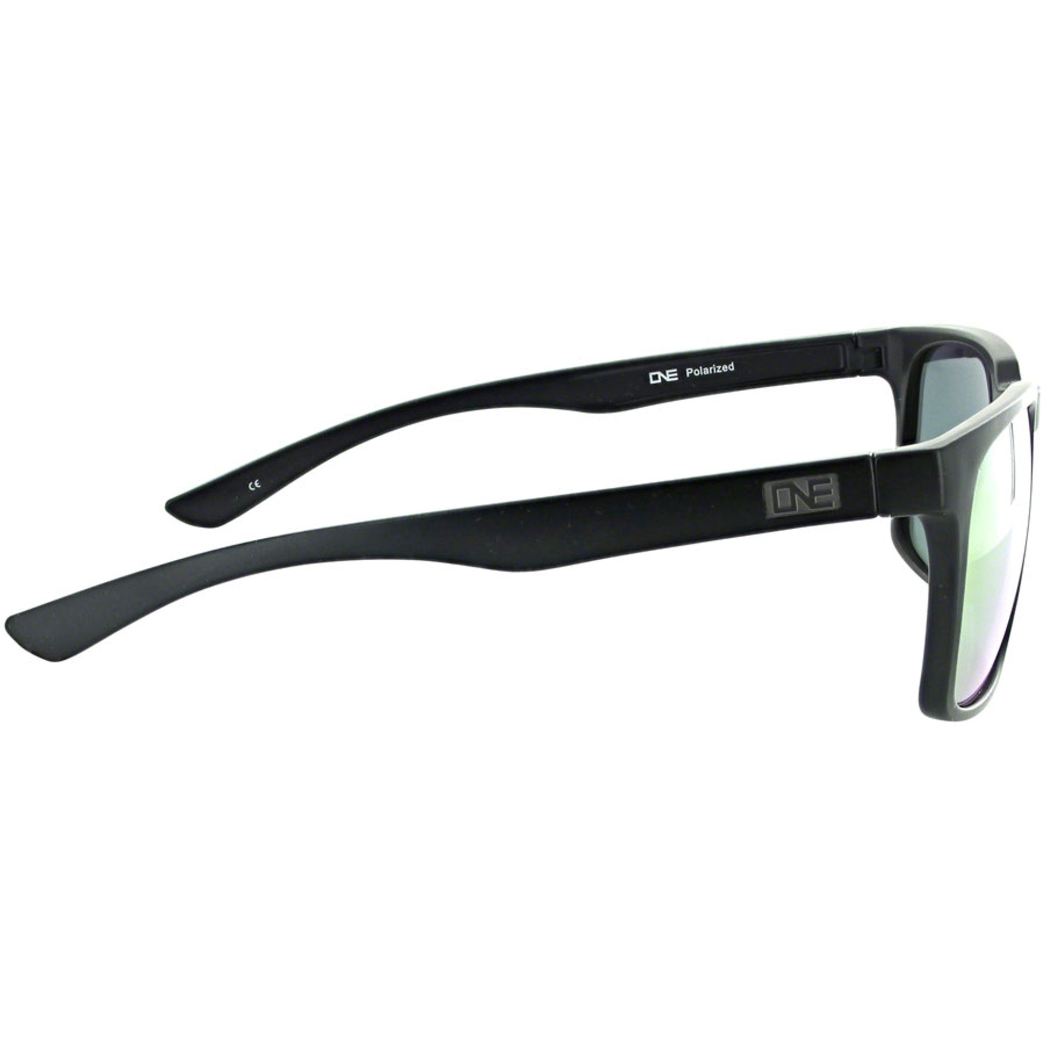 ONE by Optic Nerve Boiler Sunglasses - Matte Black, Polarized Smoke Lens with Red Mirror