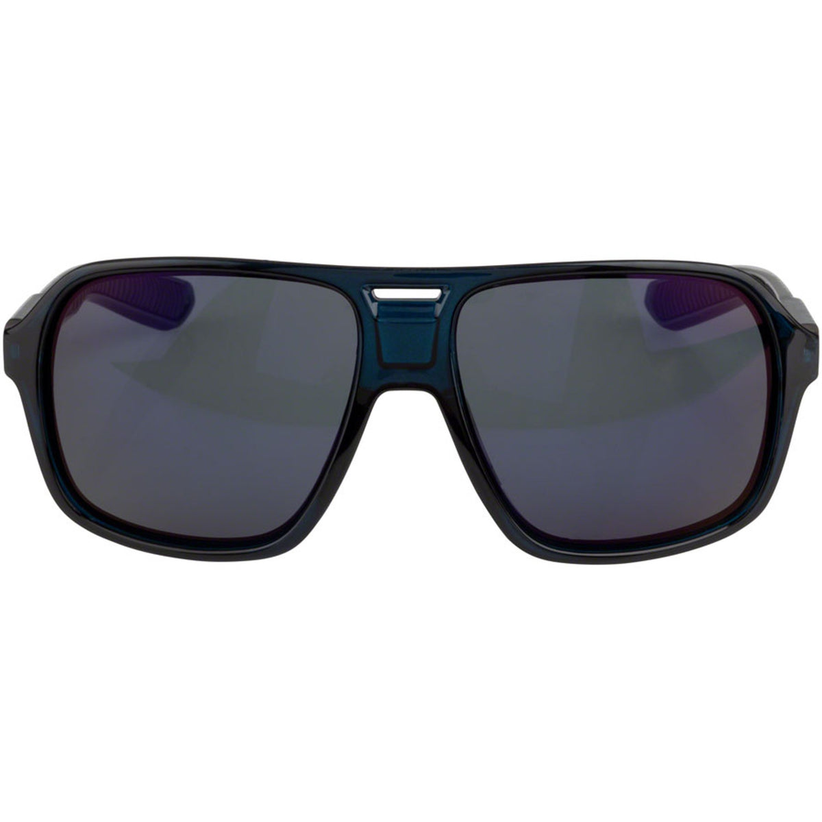 ONE by Optic Nerve Molotov Sunglasses - Crystal Navy with Black, Polarized Smoke with Gold Lens