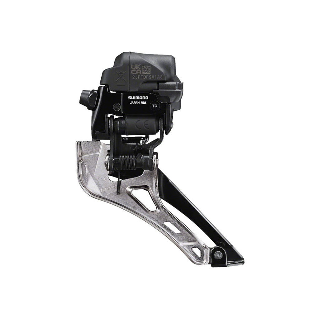 Dura-Ace FD-R9250 Di2 Front Derailleur - 2x12-Speed, Braze-on, Down Swing, For 50-55t Max, Black/Silver