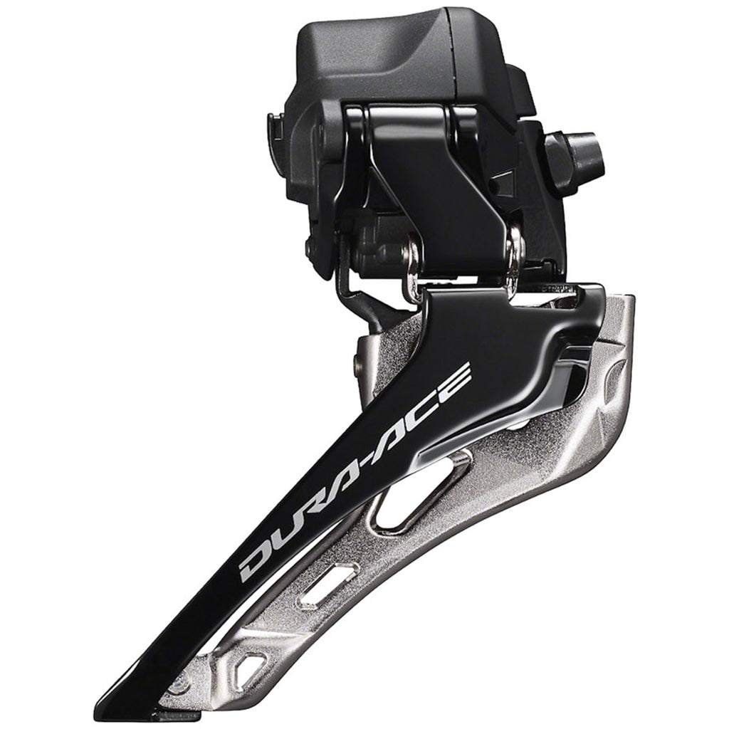 Dura-Ace FD-R9250 Di2 Front Derailleur - 2x12-Speed, Braze-on, Down Swing, For 50-55t Max, Black/Silver