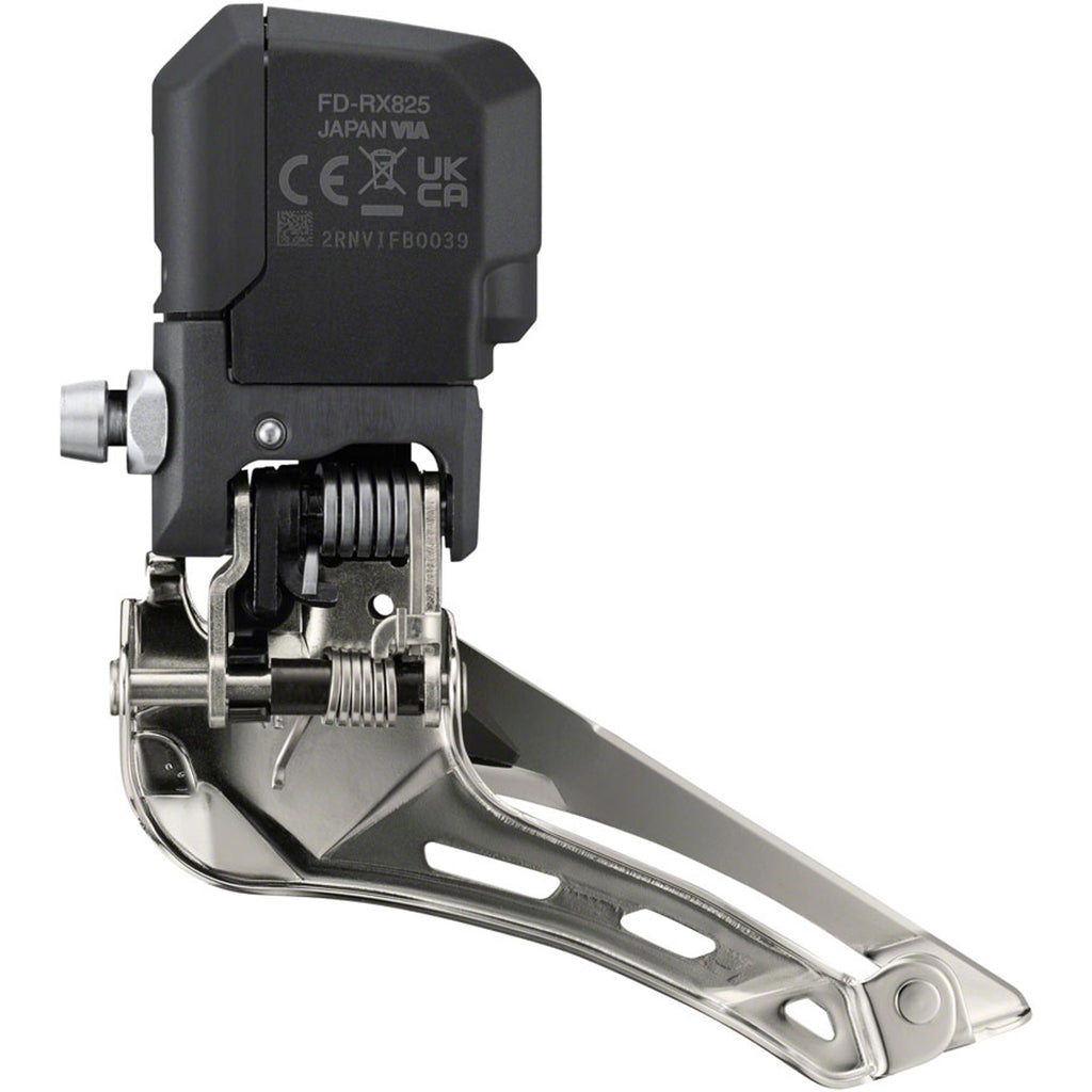 GRX FD-RX825 Di2 Front Derailleur - 2x12-Speed, Braze-on, Down Swing, For 46-48t Max, Black/Silver