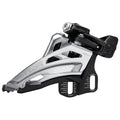 Deore M4100 Front Derailleur - 10 Speed - Double - Side Swing - Front Pull - Silver/Black