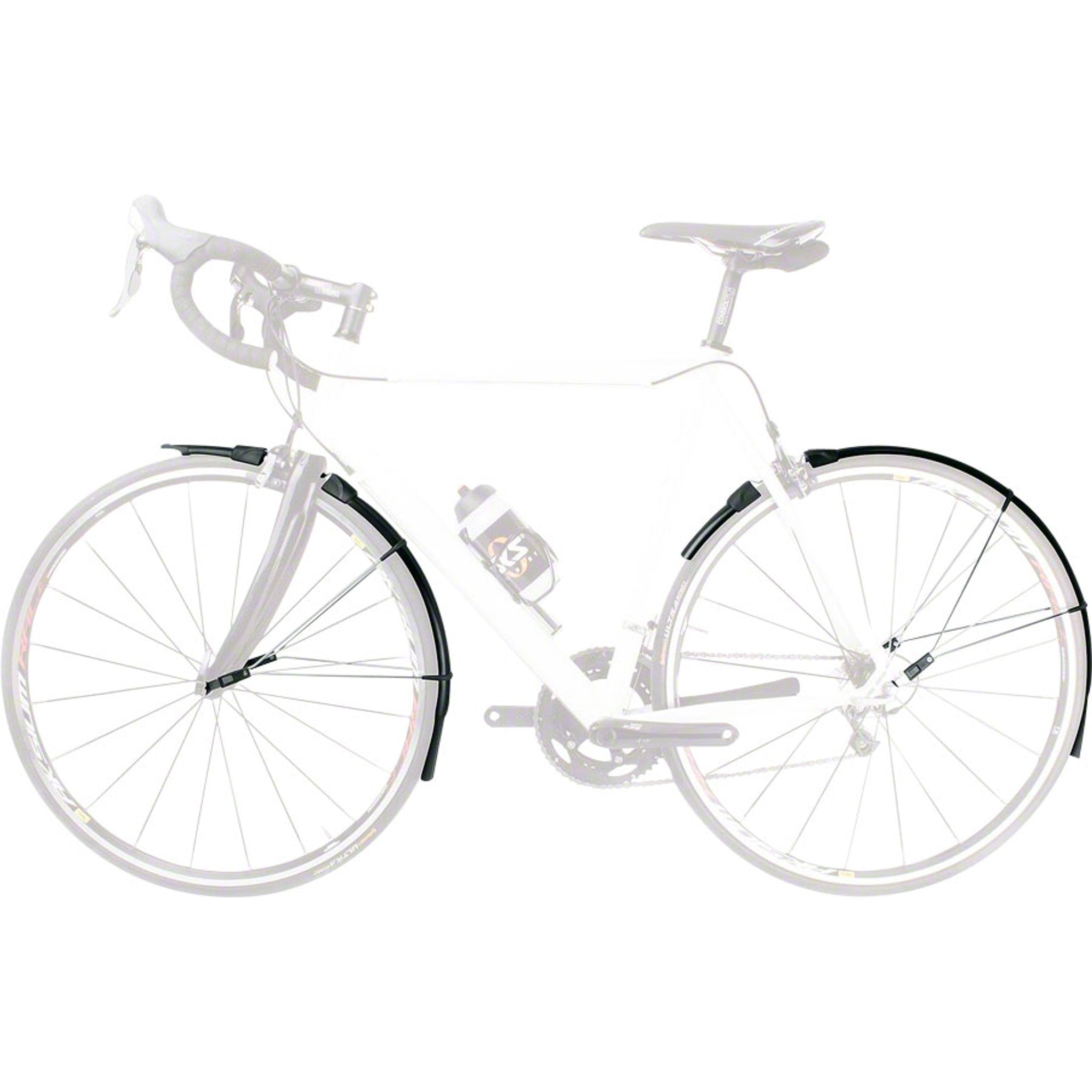 Raceblade Long Fender Set, 700 x 18-25: Black