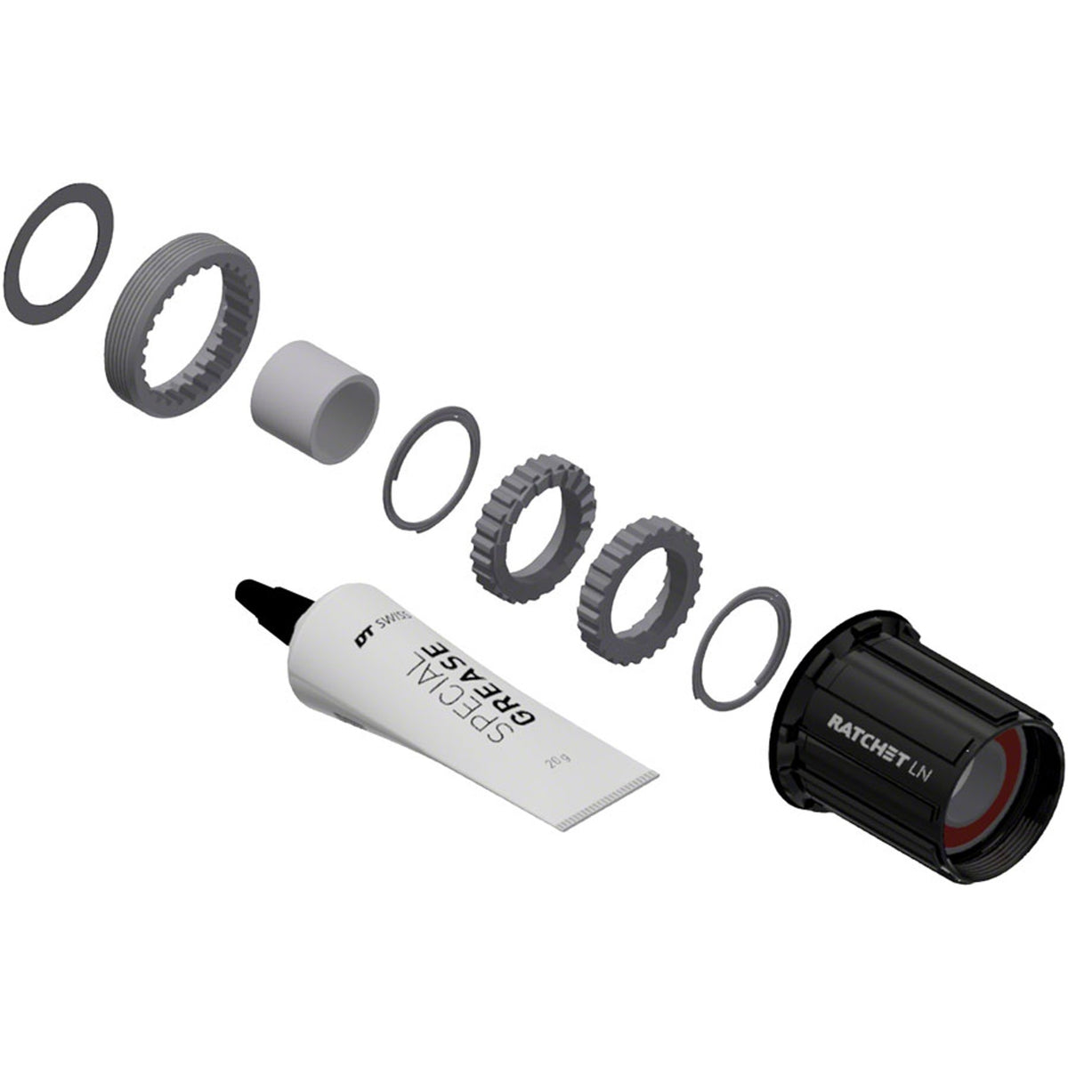 Ratchet LN Freehub Body Upgrade Kit - Standard - Aluminum - Sealed Bearing