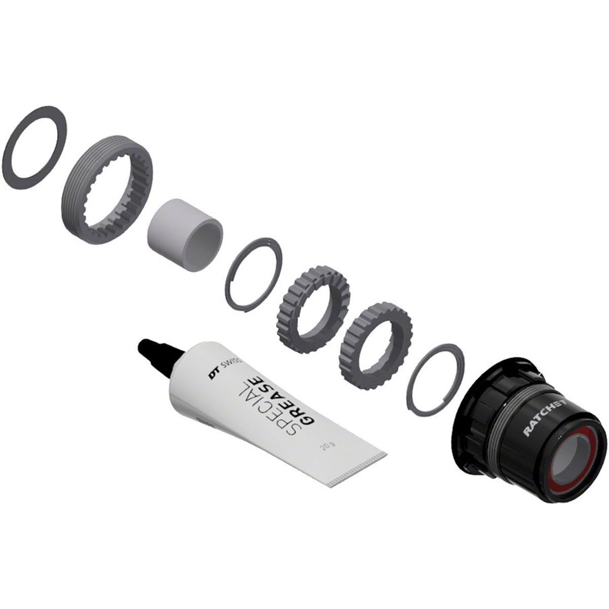 Ratchet LN Freehub Body Upgrade Kit - Standard - Aluminum - Sealed Bearing
