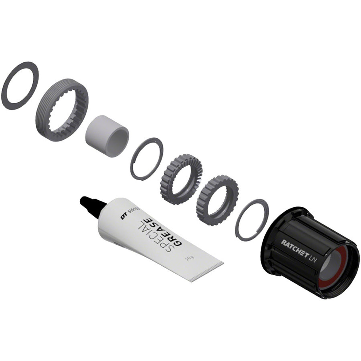 Ratchet LN Freehub Body Upgrade Kit - Standard - Aluminum - Sealed Bearing