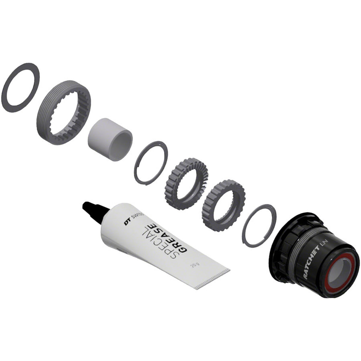 Ratchet LN Freehub Body Upgrade Kit - Standard - Aluminum - Sealed Bearing