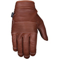 Road Warrior Leather Gloves - Tan, Full Finger, Small