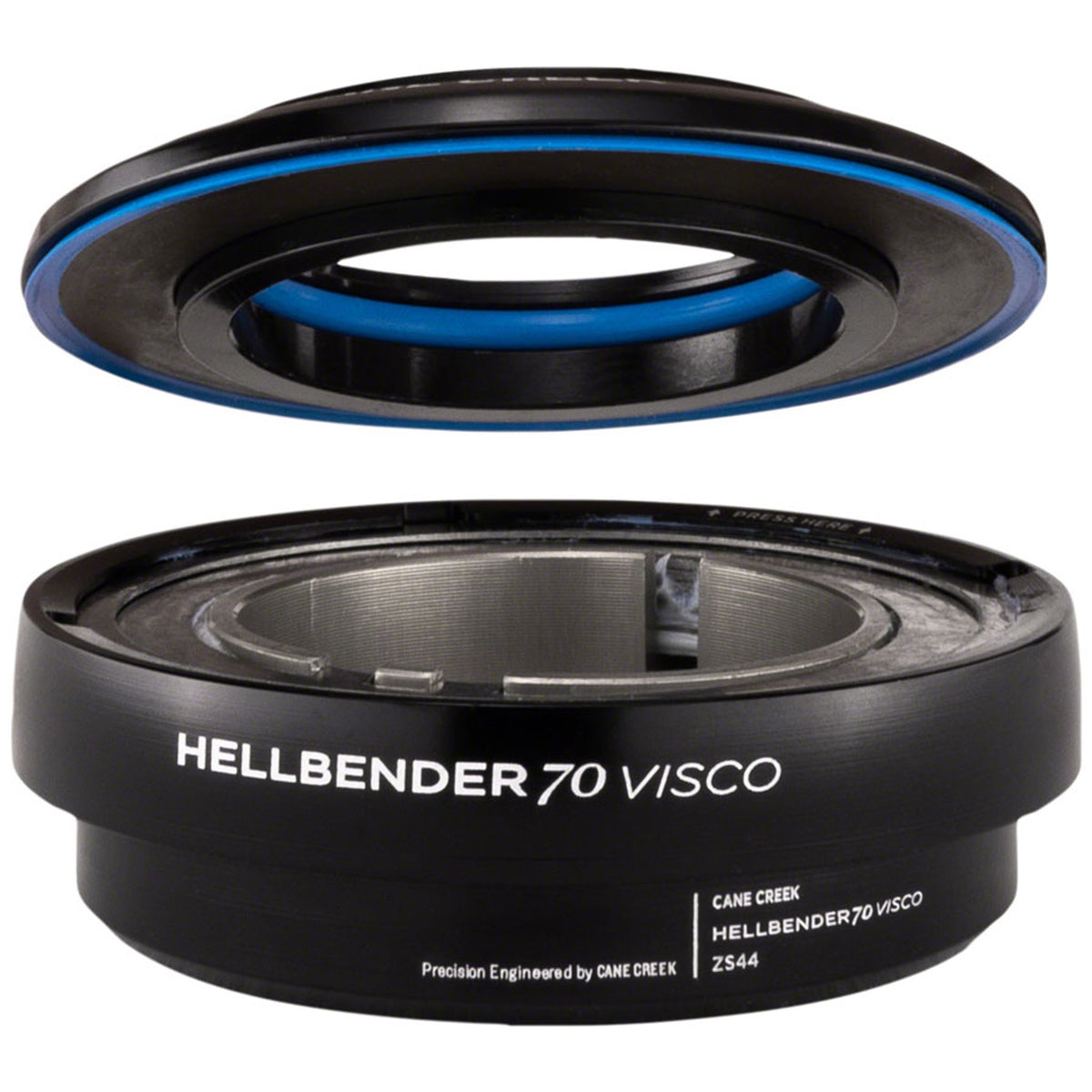 Hellbender 70 Visco Upper Headset - ZS44/28.6-H13.5, Mid Tune, Black