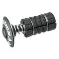Universal Gap Cap: fits 1" or 1-1/8" steerer tubes, Aluminum Top Cap, Black