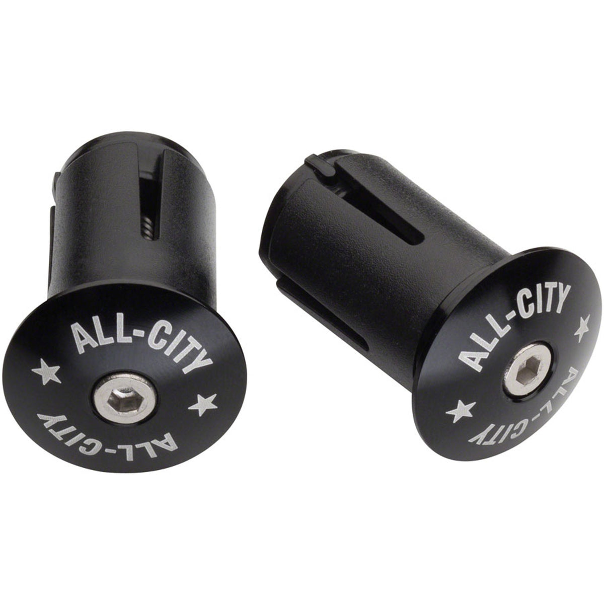 All-City Locking Handlebar End Plugs, Black