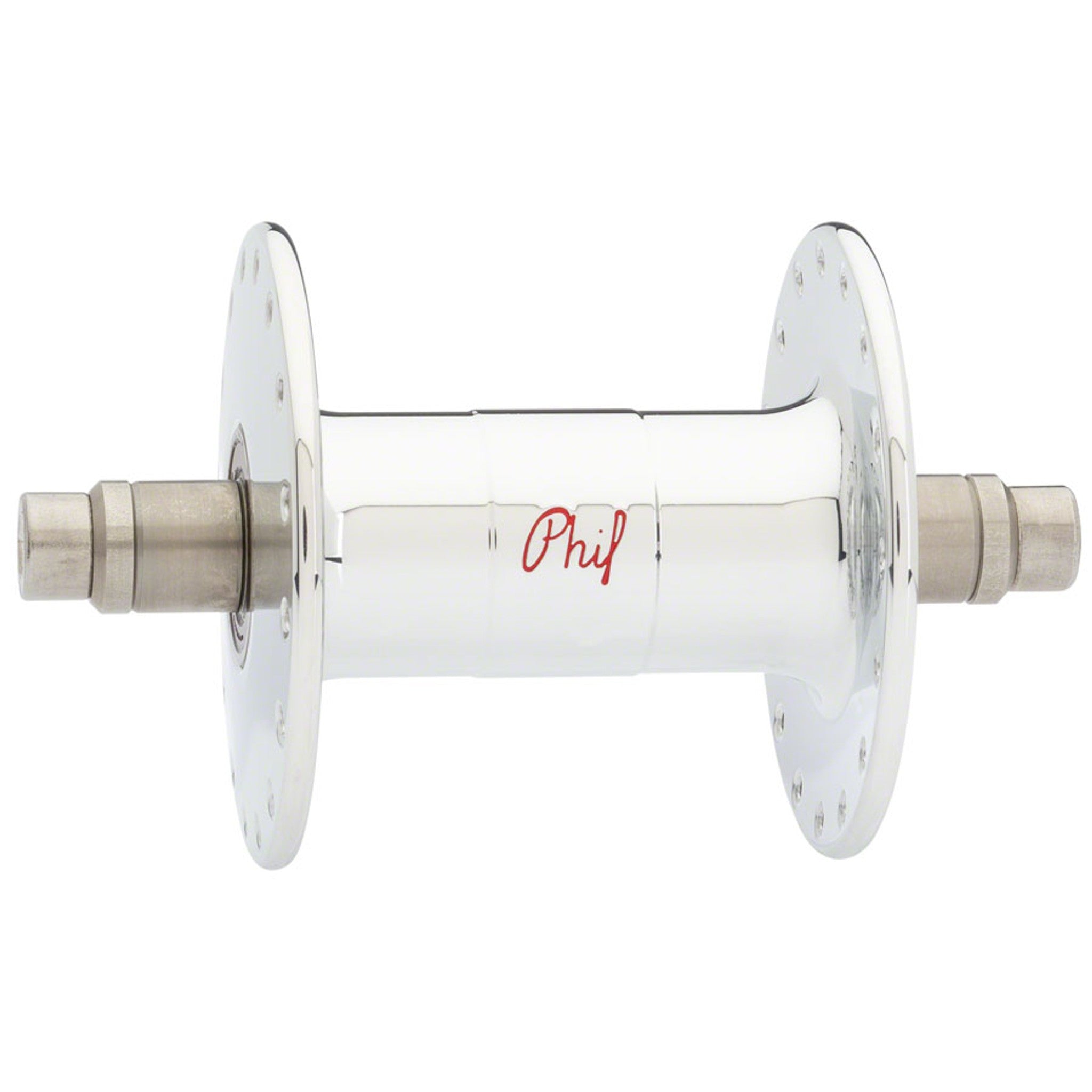High-Flange Front Hub - 9 x 1 x 100mm, Rim Brake, Polished Silver, 32h