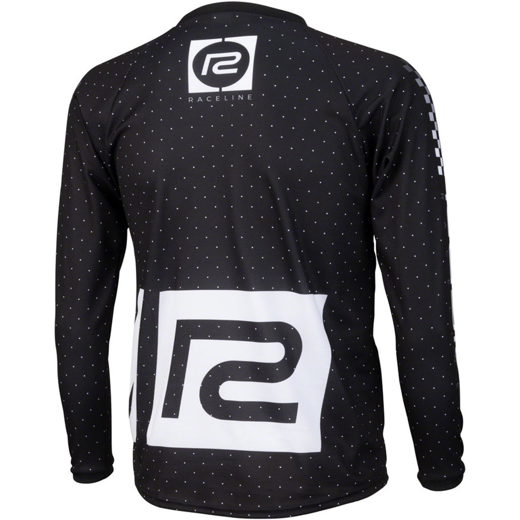 Microdot BMX Race Jersey - Black, Long Sleeve, Men's, X-Small