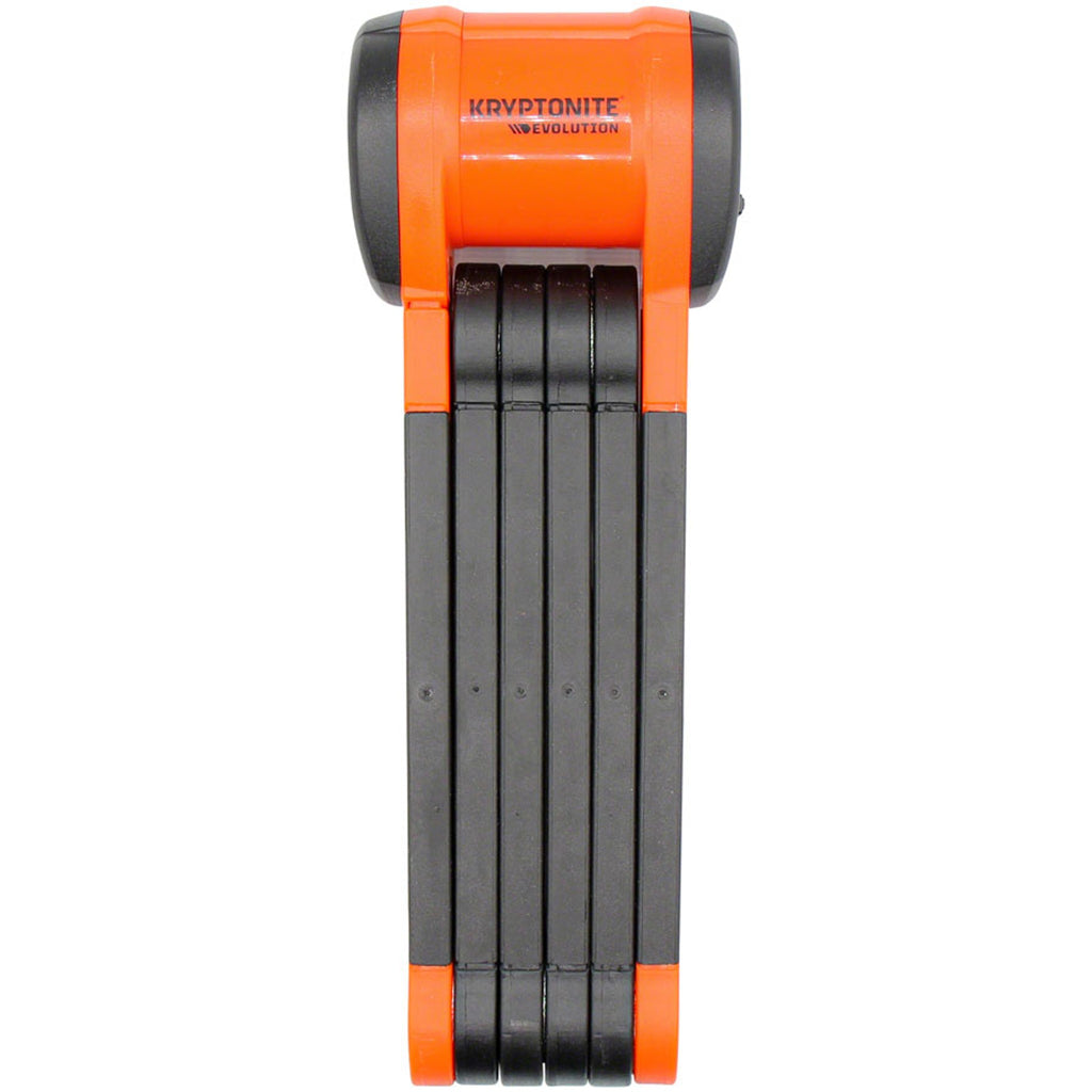 Evolution 790 Folding Lock - 90cm, Keyed, Inludes Click Tight Bracket, Black/Orange