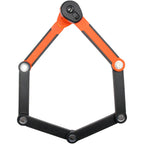 Evolution 790 Folding Lock - 90cm, Keyed, Inludes Click Tight Bracket, Black/Orange