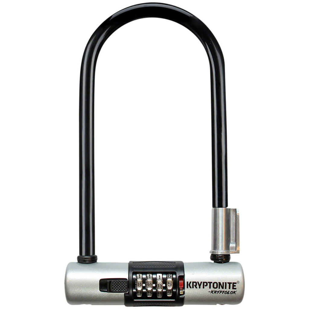 KryptoLok U-Lock - 4 x 9", 4-Digit Combination, Black, Includes bracket