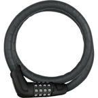 Tresorflex 6615 Combination Coiled Cable Lock: 120cm x 15mm With Mount, Black