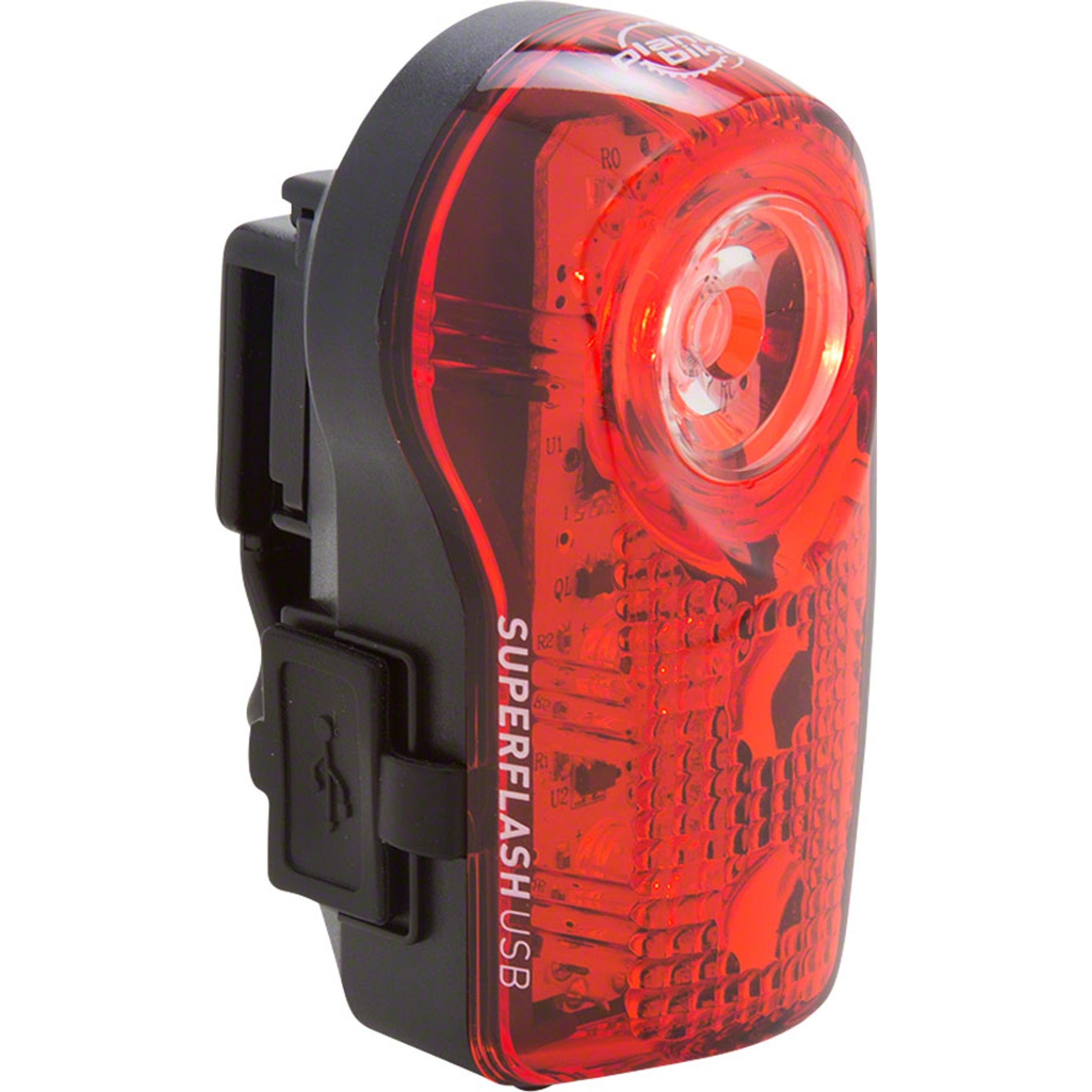 Superflash USB-Rechargeable Tail Light: Red/Black