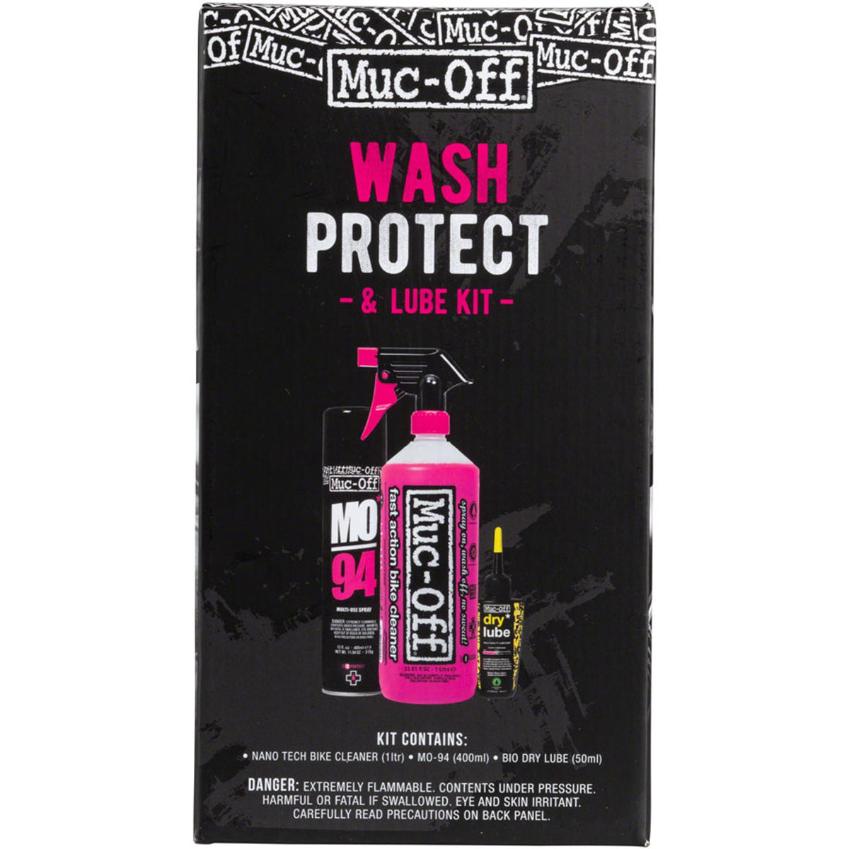 Bike Care Kit: Wash, Protect And Lube, With Dry Conditions Chain Oil