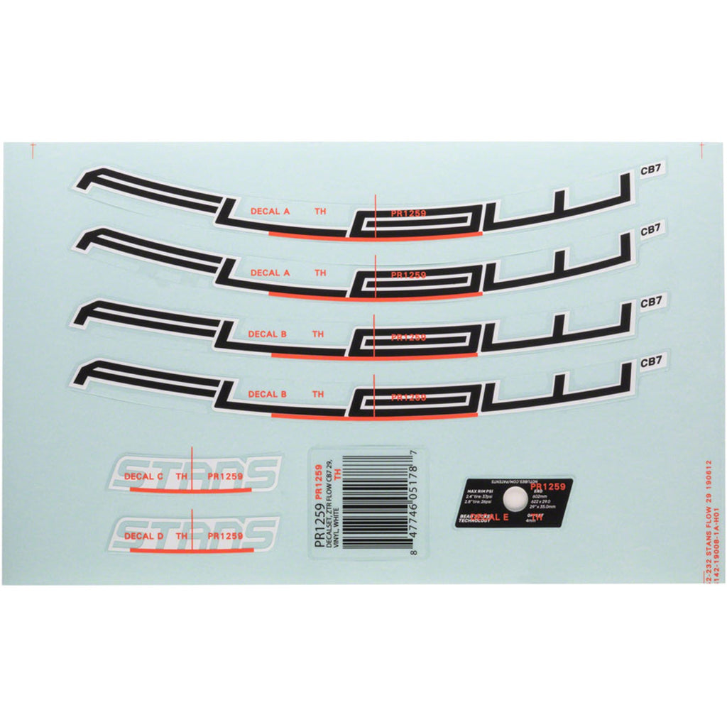 Flow CB7 Rim Decal - Flow CB7 Rim Decal