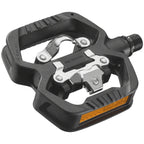 GEO TREKKING Pedals - Single Side Clipless with Platform, Chromoly, 9/16", Black
