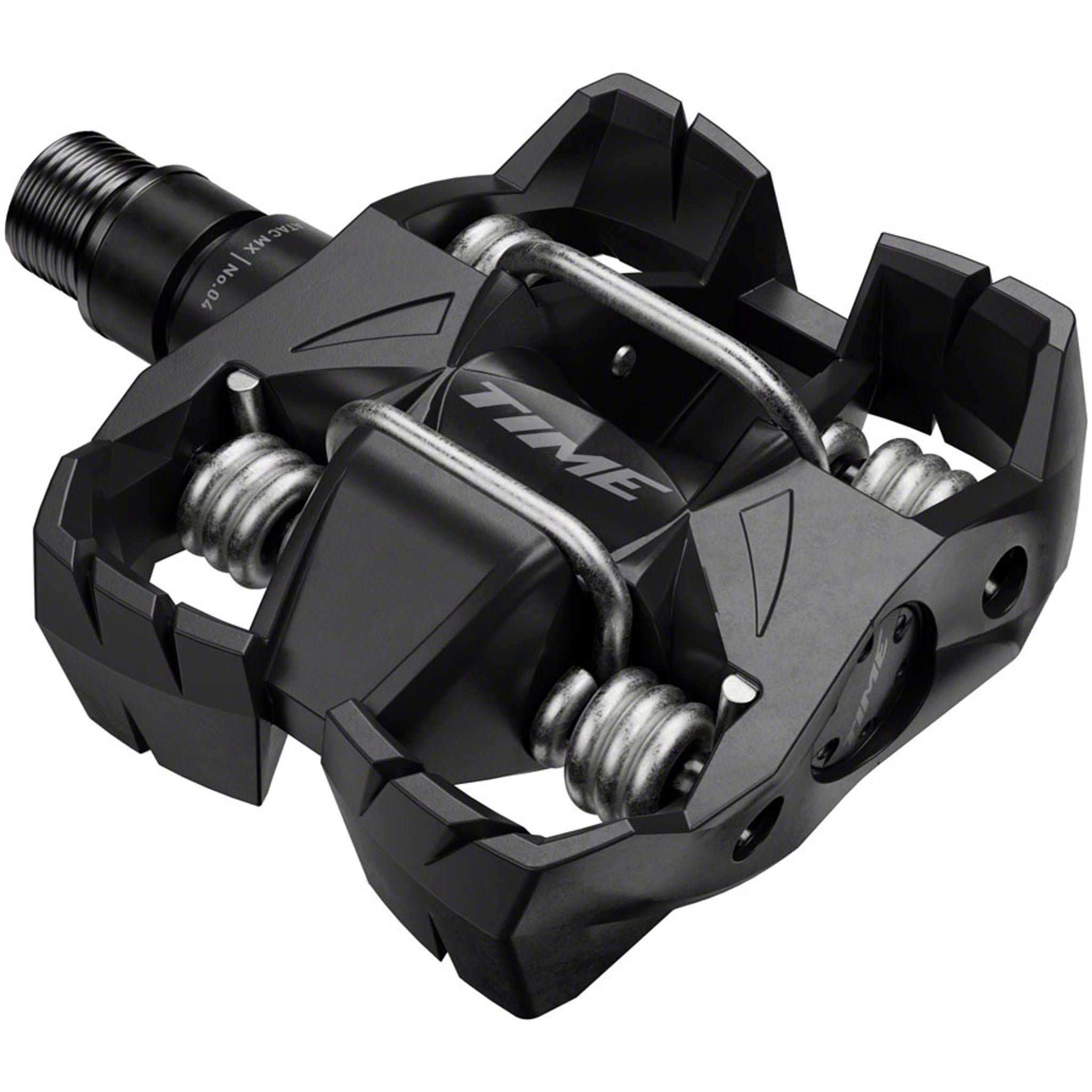 Time MX 4 Pedals - Dual Sided Clipless with Platform, Aluminum, 9/16", Black, B1