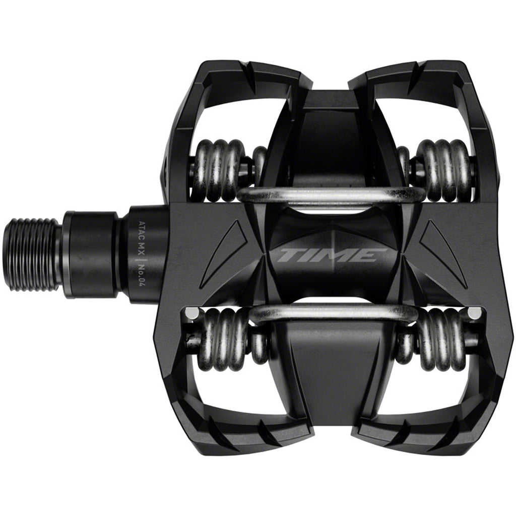 Time MX 4 Pedals - Dual Sided Clipless with Platform, Aluminum, 9/16", Black, B1