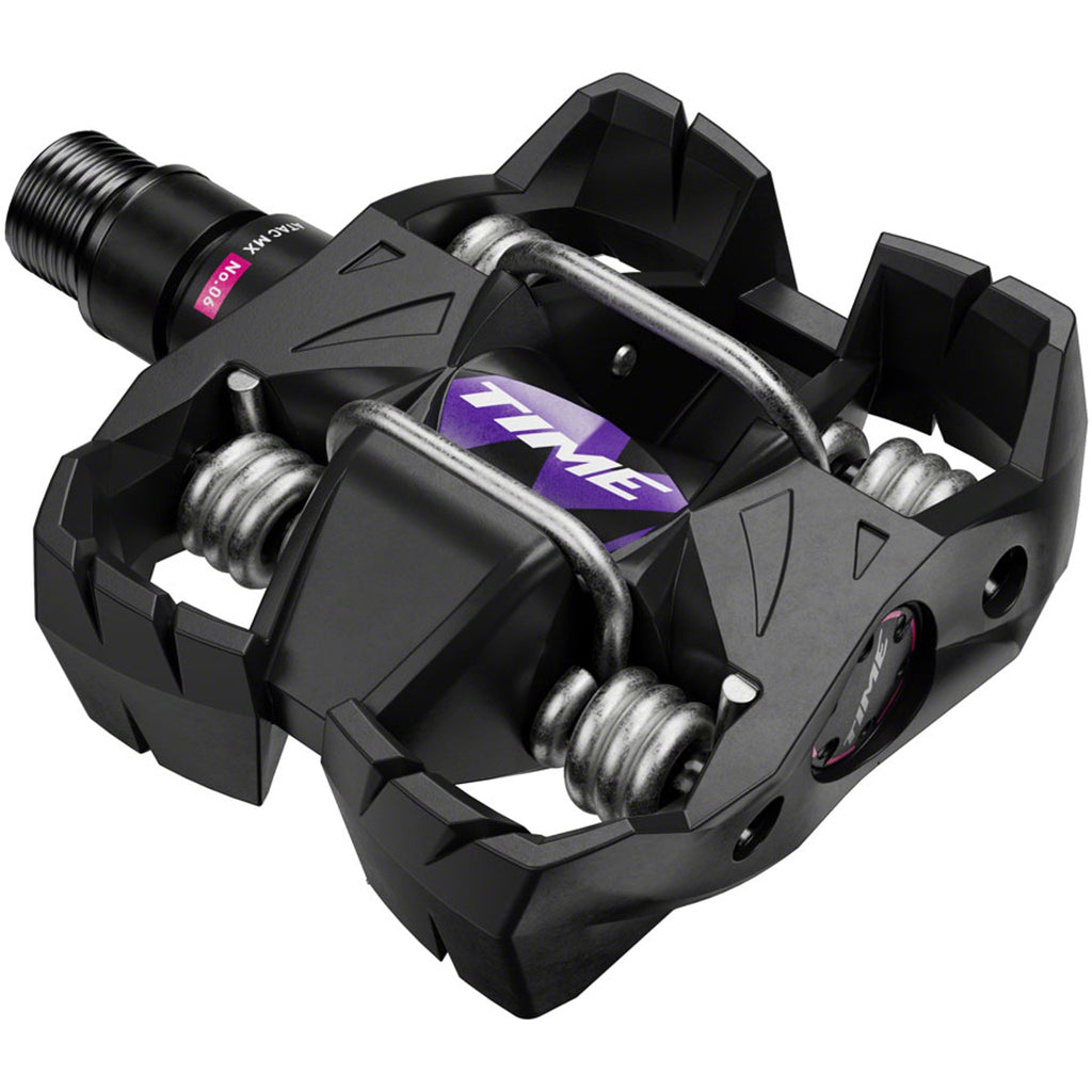 Time MX 6 Pedals - Dual Sided Clipless with Platform, Aluminum, 9/16", Black, B1