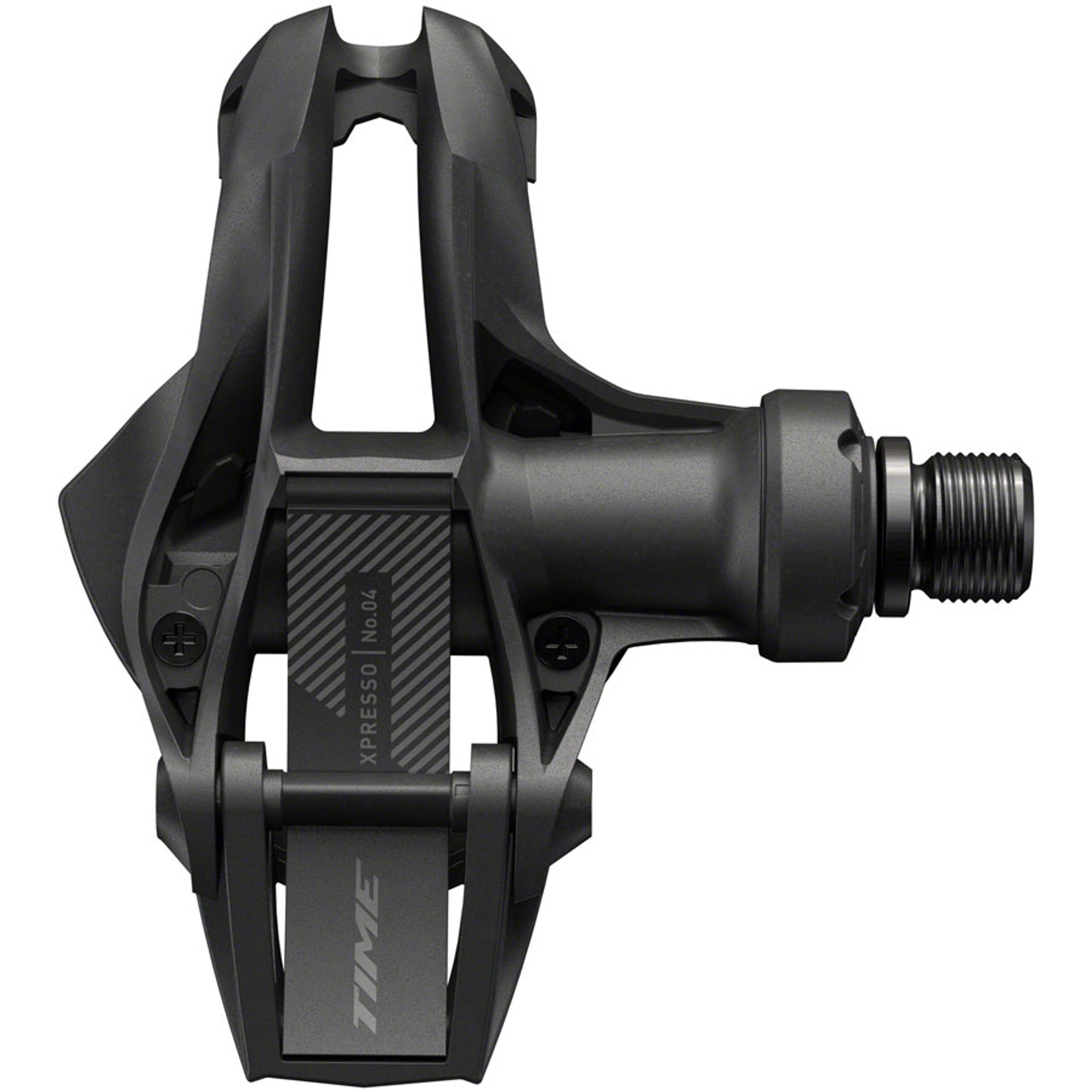 Xpresso 4 Pedals - Single Sided Clipless, Aluminum, 9/16", Black/Gray, B1