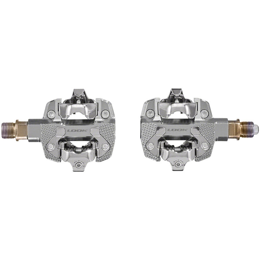 X-TRACK Single Power Pedals - Dual Sided Clipless, Chromoly,  9/16", Silver
