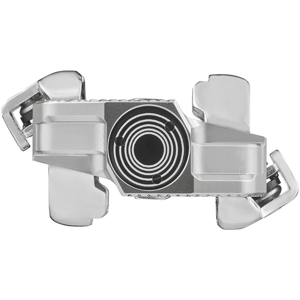 X-TRACK Single Power Pedals - Dual Sided Clipless, Chromoly,  9/16", Silver