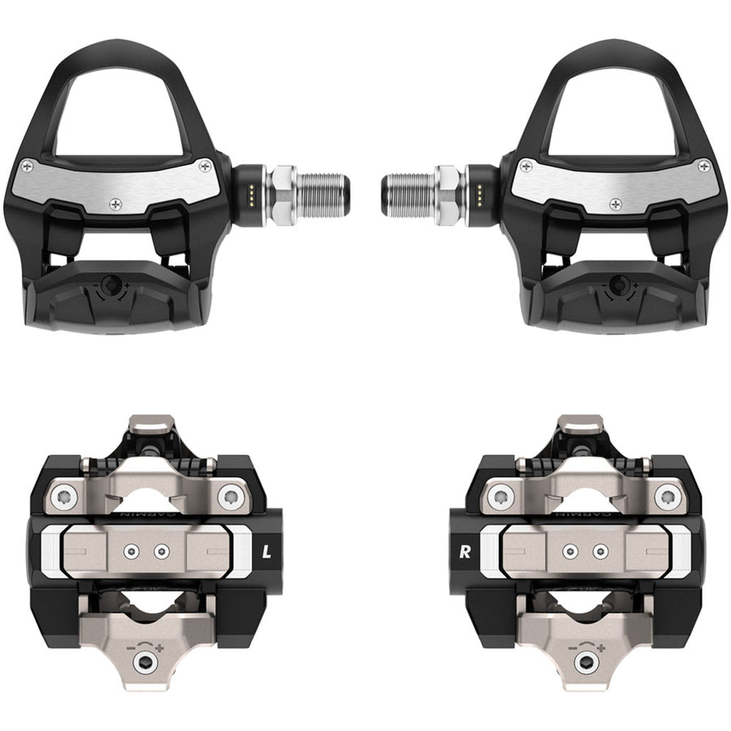 Rally RK/XC210 Power Meter Pedals Bundle - Clipless, Composite/Alloy, 9/16", Black, Pair, Dual-Sensing, LOOK KEO/Shimano SPD