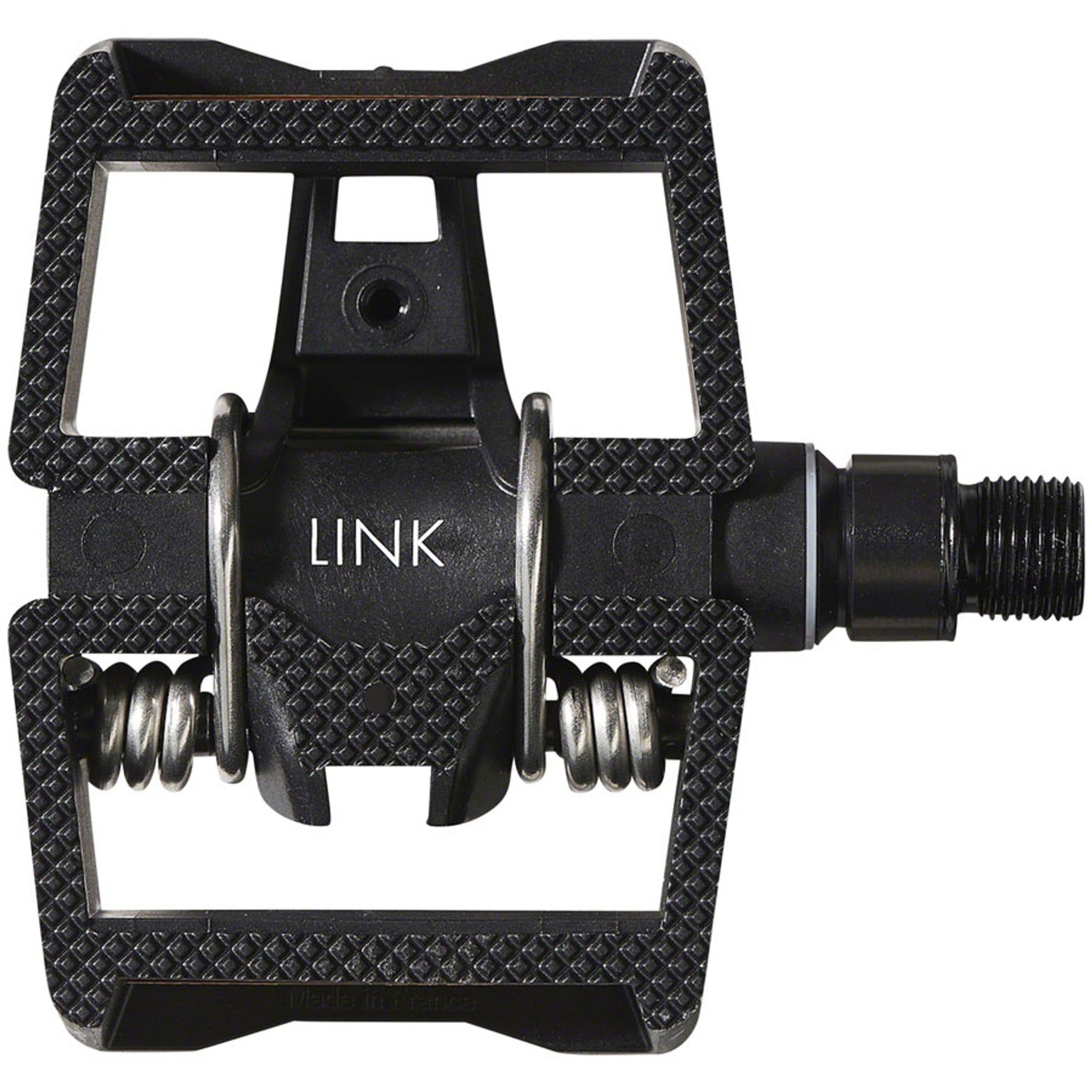 ATAC LINK Pedals - Single Sided Clipless with Platform, Aluminum, 9/16", Black
