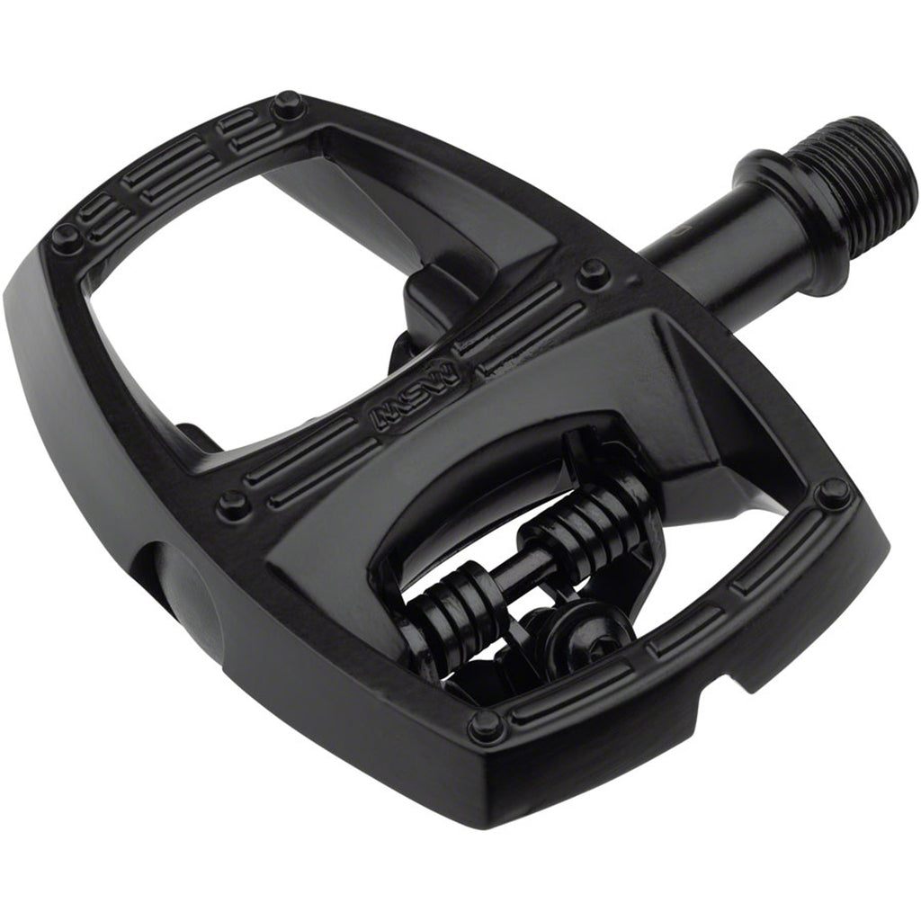 Flip I Pedals - Single Side Clipless with Platform, Aluminum, 9/16", Intense Black