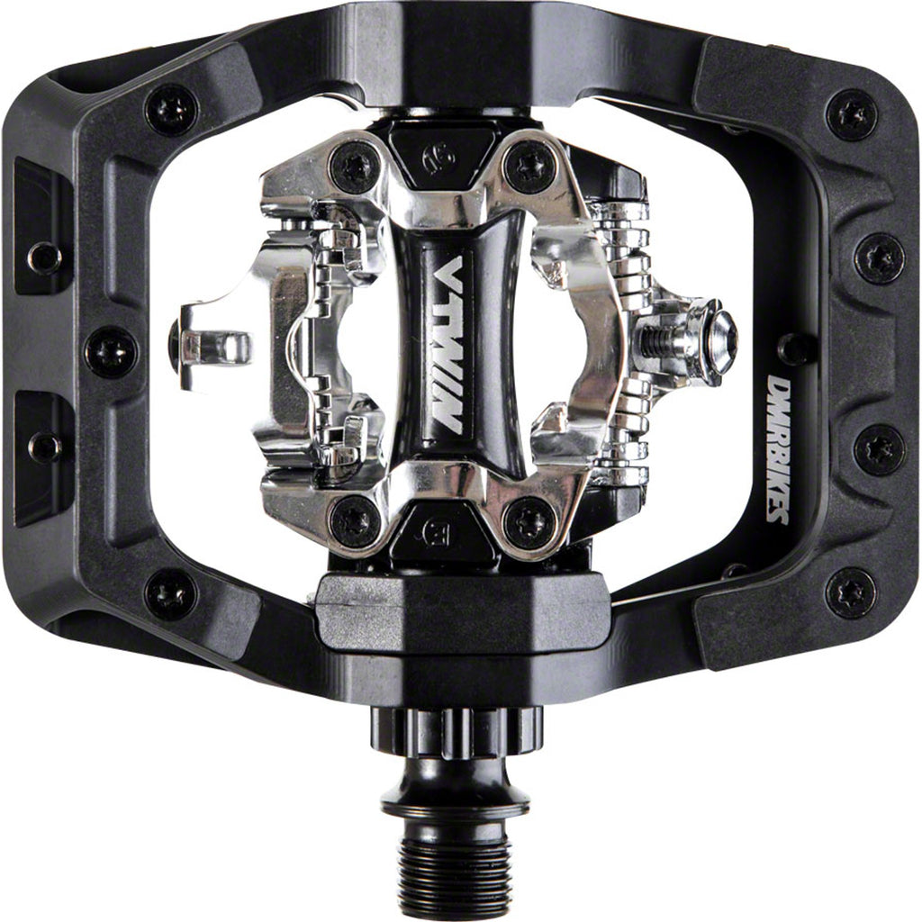 V-Twin Pedals - Dual Sided Clipless with Platform, Aluminum, 9/16", Black