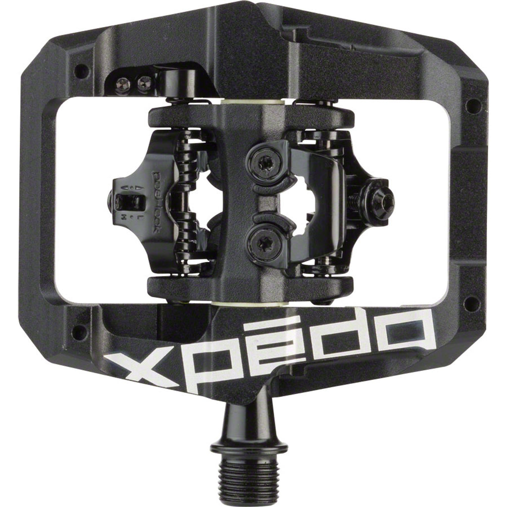GFX Pedals - Dual Sided Clipless with Platform, Aluminum, 9/16", Black