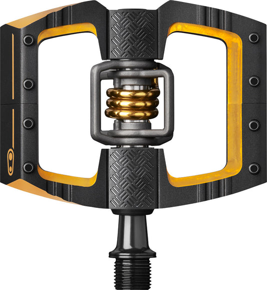 Mallet DH 11 Pedals - Dual Sided Clipless with Platform, Aluminum, 9/16", Black/Gold
