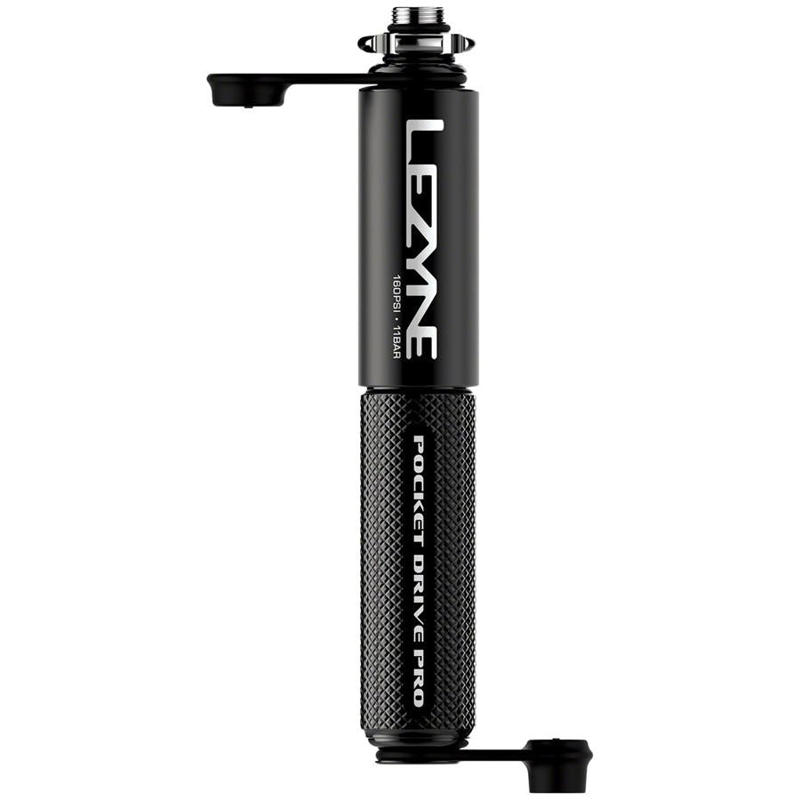 Pocket Drive Pro Mini Pump - Aluminium, 160psi, Presta/Schrader, With Mount, Black