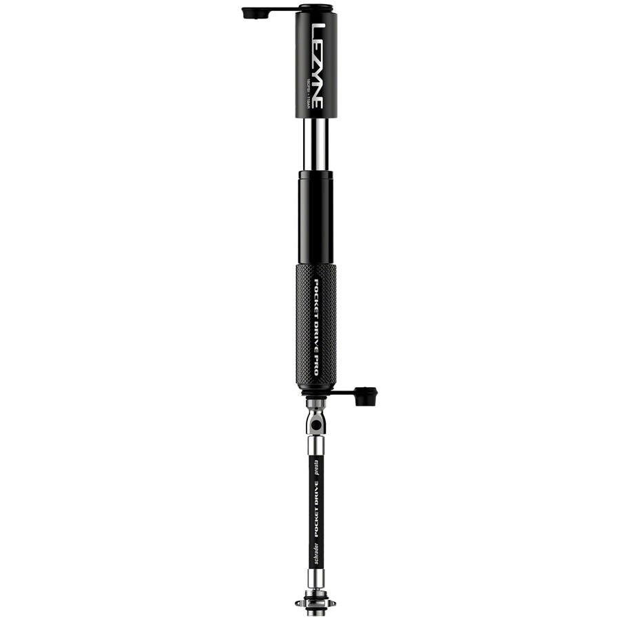 Pocket Drive Pro Mini Pump - Aluminium, 160psi, Presta/Schrader, With Mount, Black