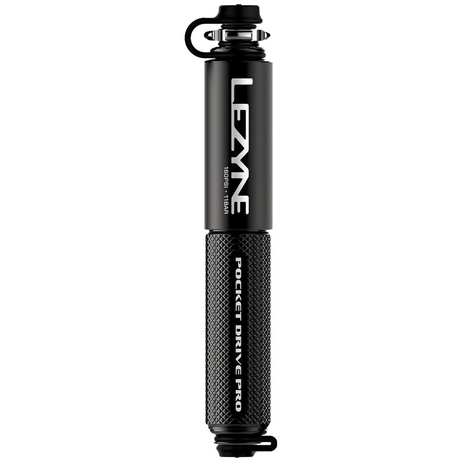 Pocket Drive Pro Mini Pump - Aluminium, 160psi, Presta/Schrader, With Mount, Black