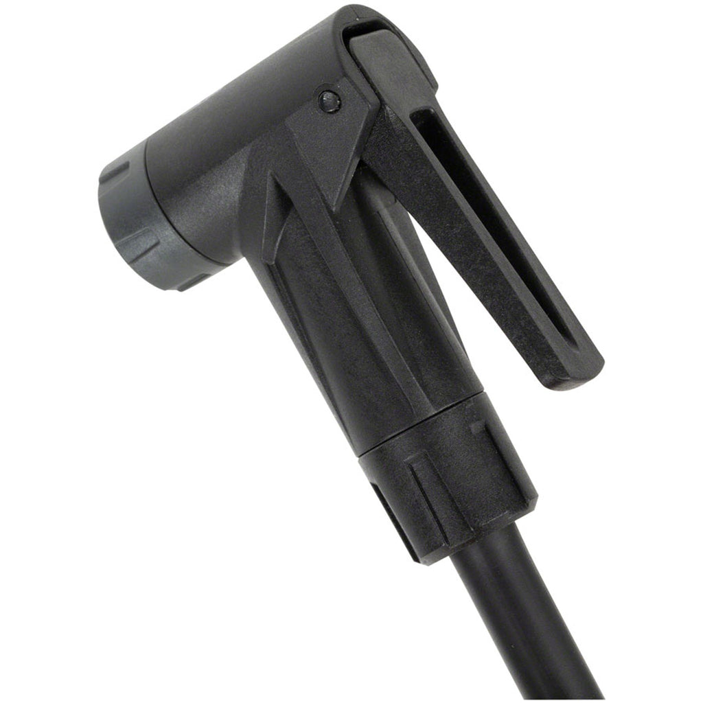 Joeblow Urban Ex Floor Pump - Steel Barrel / Plastic Base,  3.5" Base Mount Gauge, 120 Psi /8 Bar, Smarthead, Black/Sand