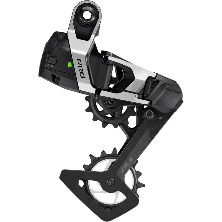 RED XPLR AXS Rear Derailleur - For RED XPLR 1x, 13-Speed, 46t Max, UDH Hangerless, (Battery Not Included), Black/Silver, E1