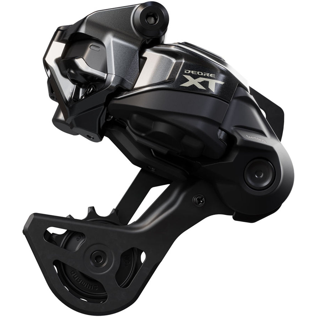 Deore XT RD-M8250-GS Di2 Wireless Rear Derailleur - 12-Speed, Medium Cage, Shadow ES, Black/Gray
