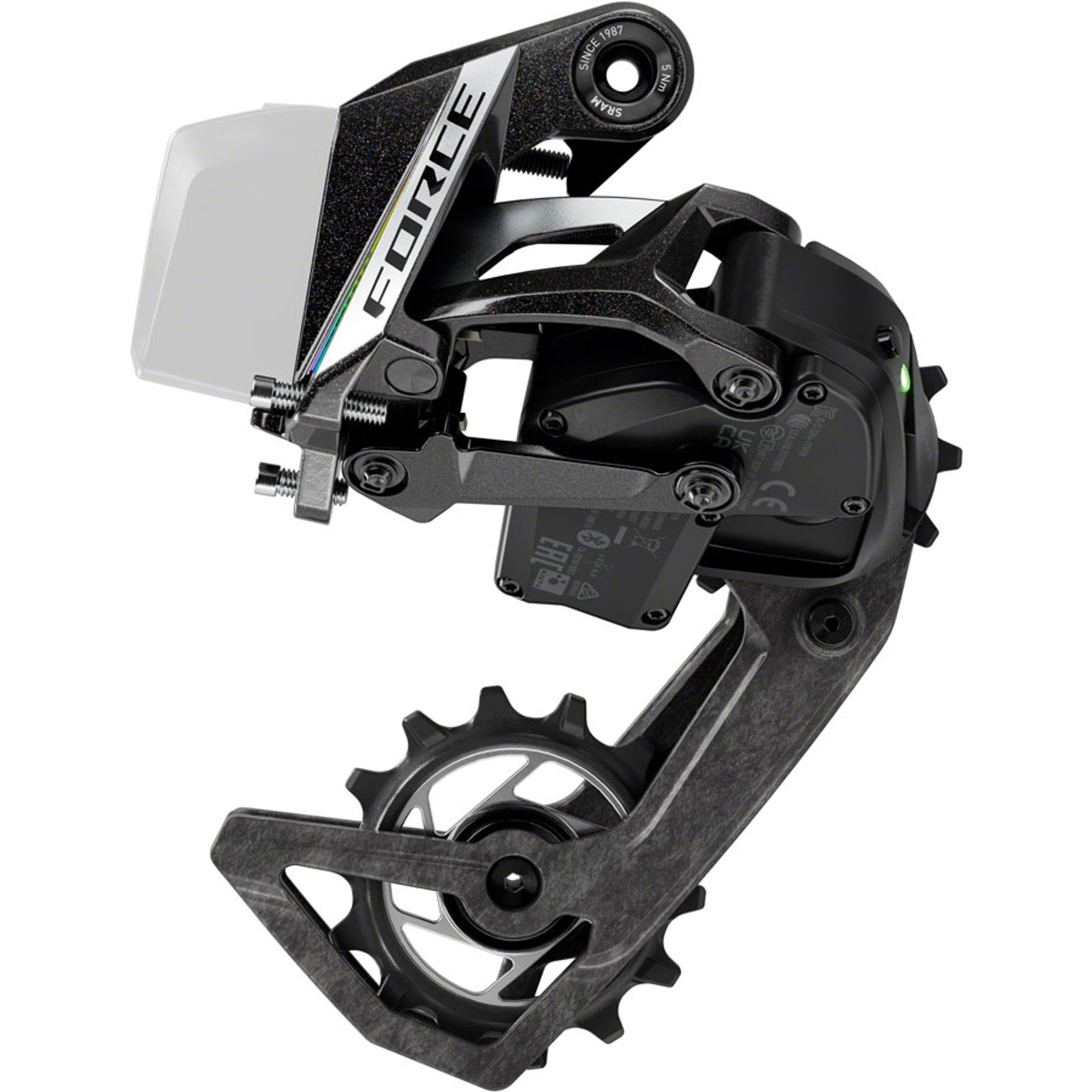 SRAM Force AXS Rear Derailleur - 12-Speed, 36t Max, (Battery Not Included), Carbon Cage, Black, E1