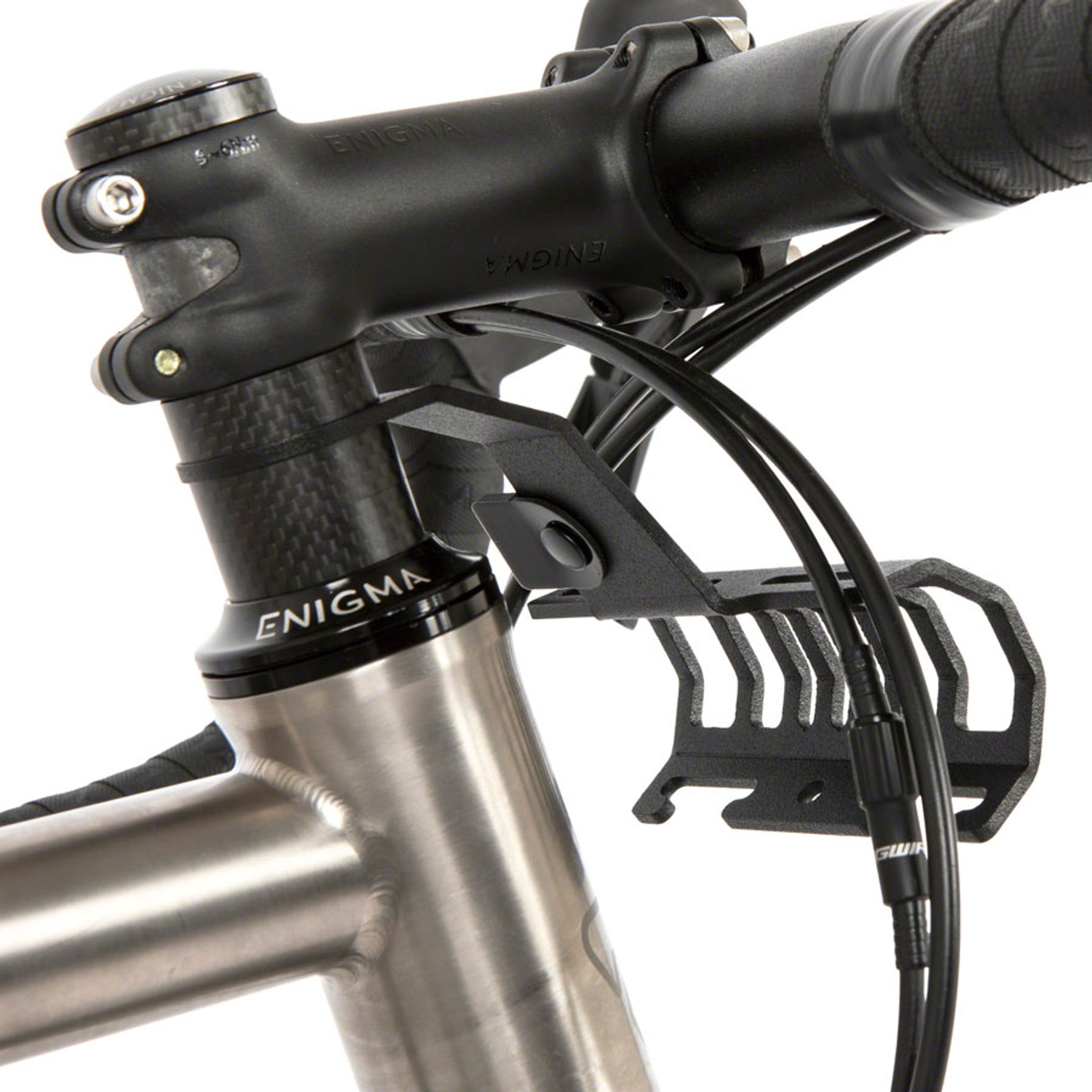 Bumper Bar Bag/Accessory Mount - Fits 1-1/8" Threadless Steerer Tubes, Black