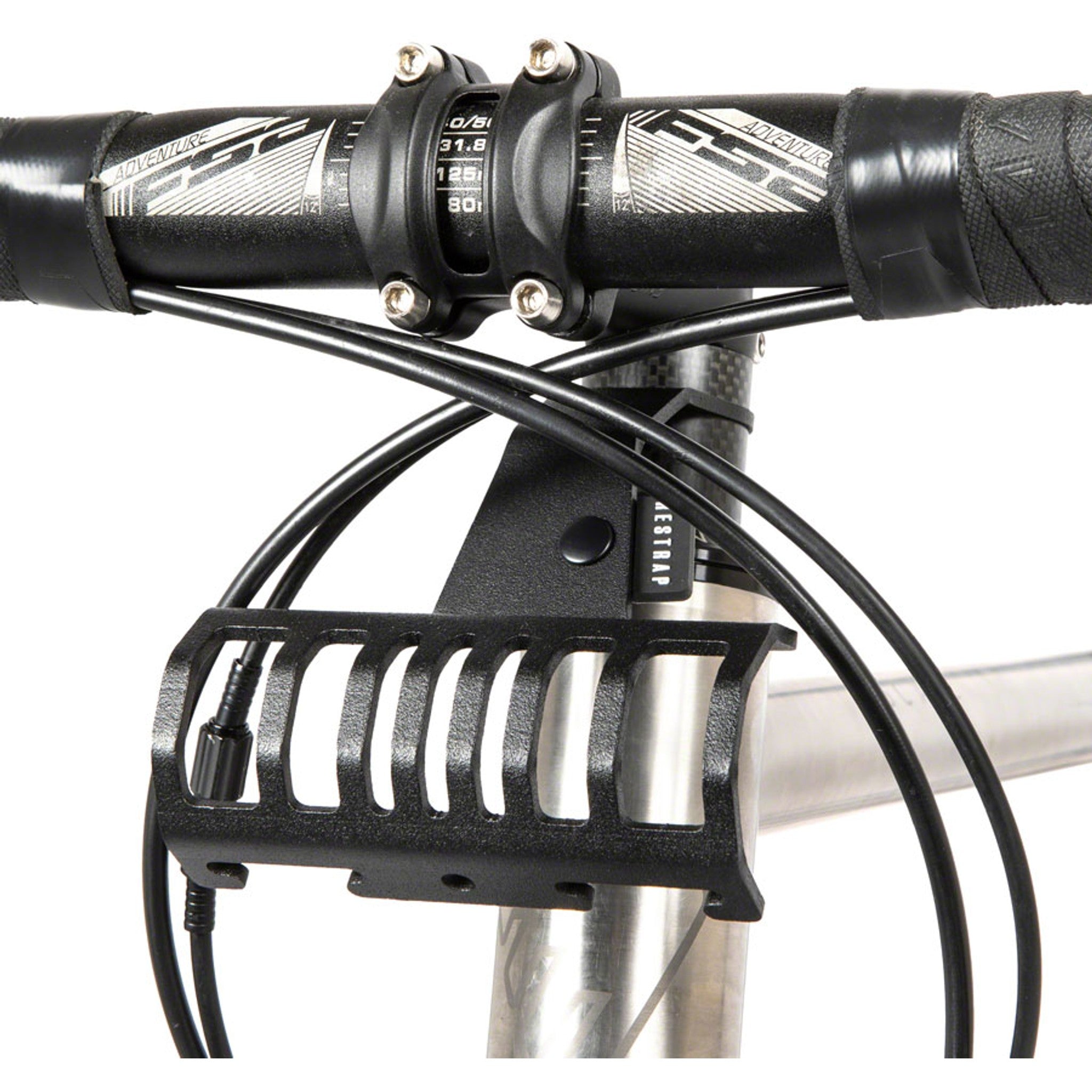 Bumper Bar Bag/Accessory Mount - Fits 1-1/8" Threadless Steerer Tubes, Black