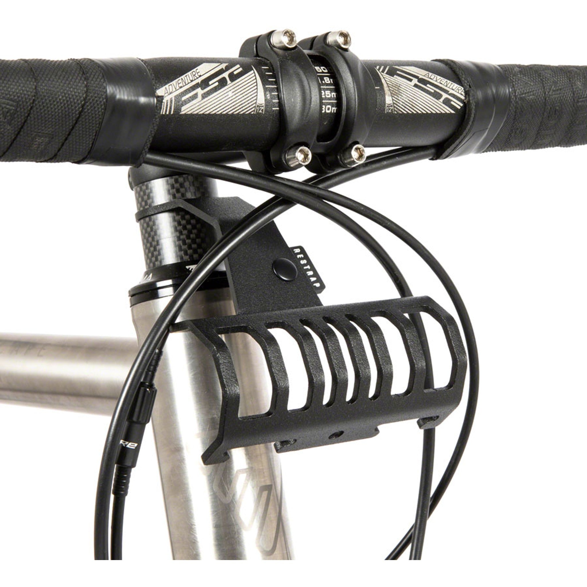 Bumper Bar Bag/Accessory Mount - Fits 1-1/8" Threadless Steerer Tubes, Black